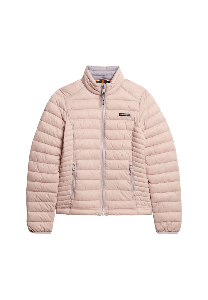 Superdry Ladies Fuji Lite Padded Jacket-Dusty Pink Dusty Pink flat front view