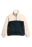 Superdry Ladies Super Soft Mash Up Half Zip-Rice White Rice White back view