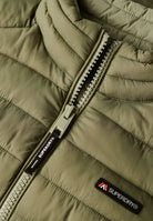 Superdry Ladies Fuji Lite Padded Jacket-Dusty Olive Green Dusty Olive Green side view