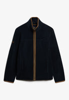 SUPERDRY Mens Estate Full Zip Fleece-Eclipse Navy ECLIPSE NAVY side view
