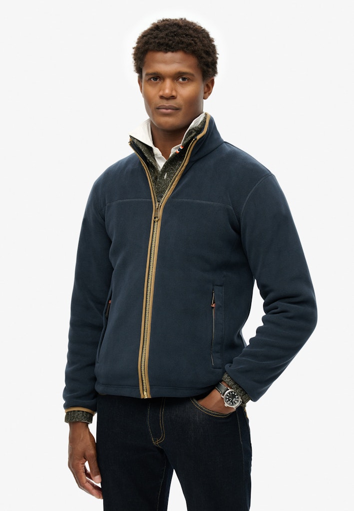 Mens Estate Full Zip Fleece-Eclipse Navy-Side view
