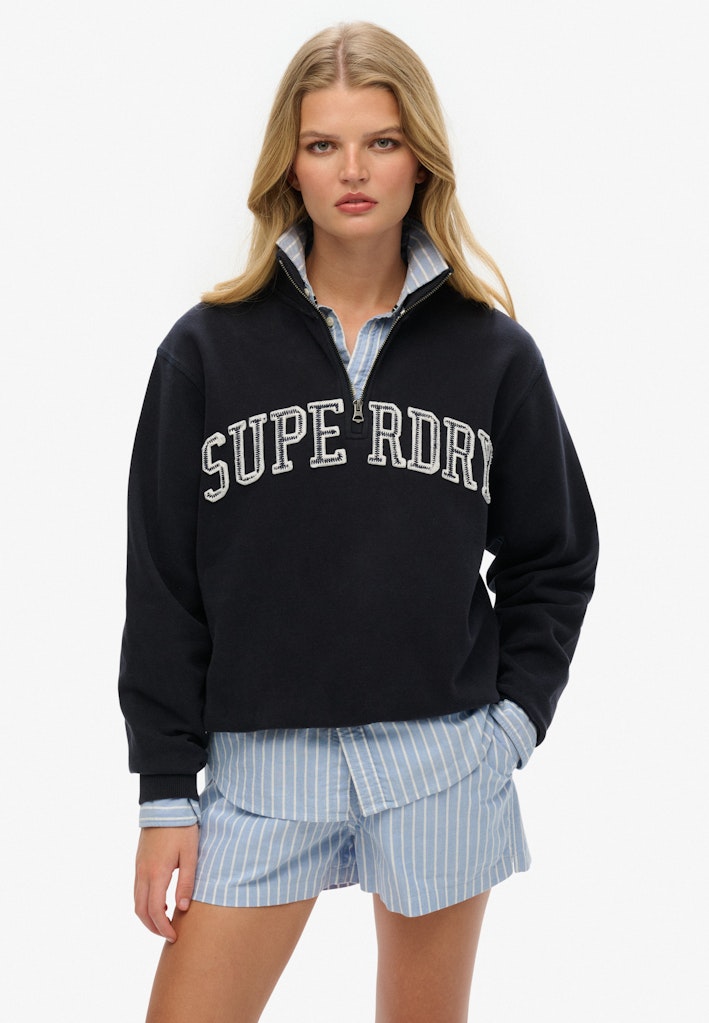 Athletic Essentials Eclipse Navy Applique Half Zip