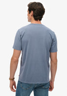 SUPERDRY Micro Logo T Shirt-Flint Stone Blue Grey Flint Stone Blue Grey detail view