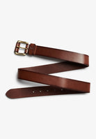 SUPERDRY Superdry Classic Leather Belt – Tan Tan model front view