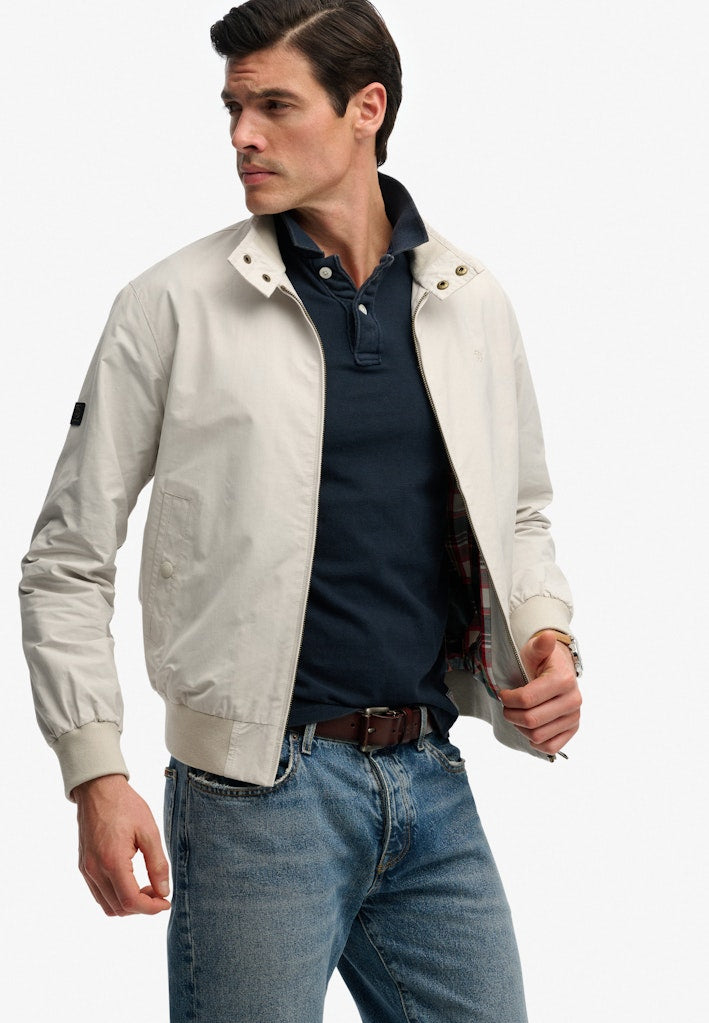 SUPERDRY Classic Harrington Jacket-Rainy Day Grey Rainy Day Grey detail view