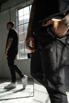 Supreme Being Tecnica Jogger Black Black model front view