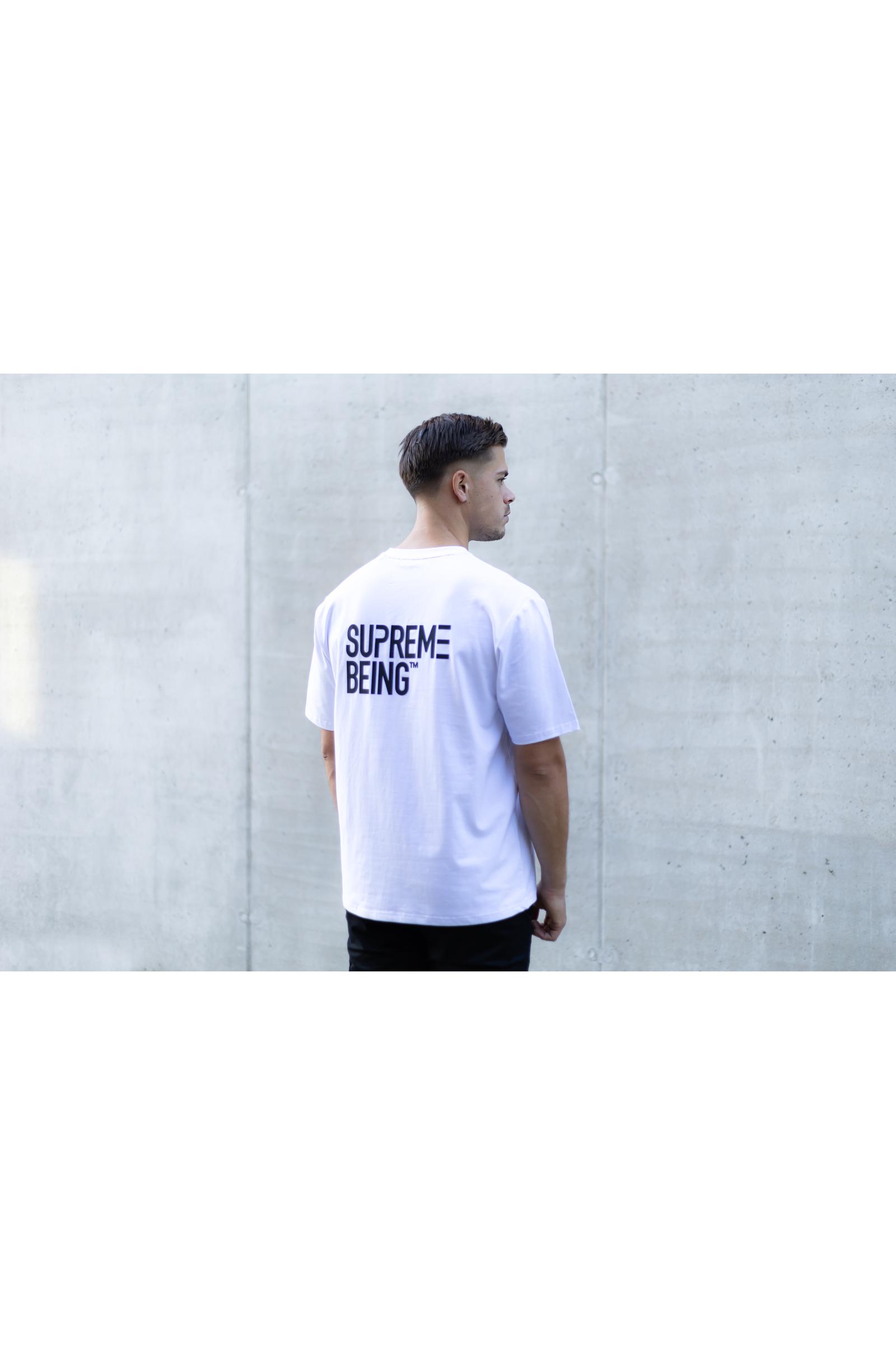 Atom Oversized White Tee-Side view