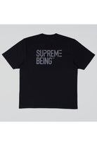 Supreme Being Atom Oversized Black T-Shirt Black model front view
