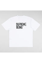 Supreme Being Atom Oversized White Tee White side view