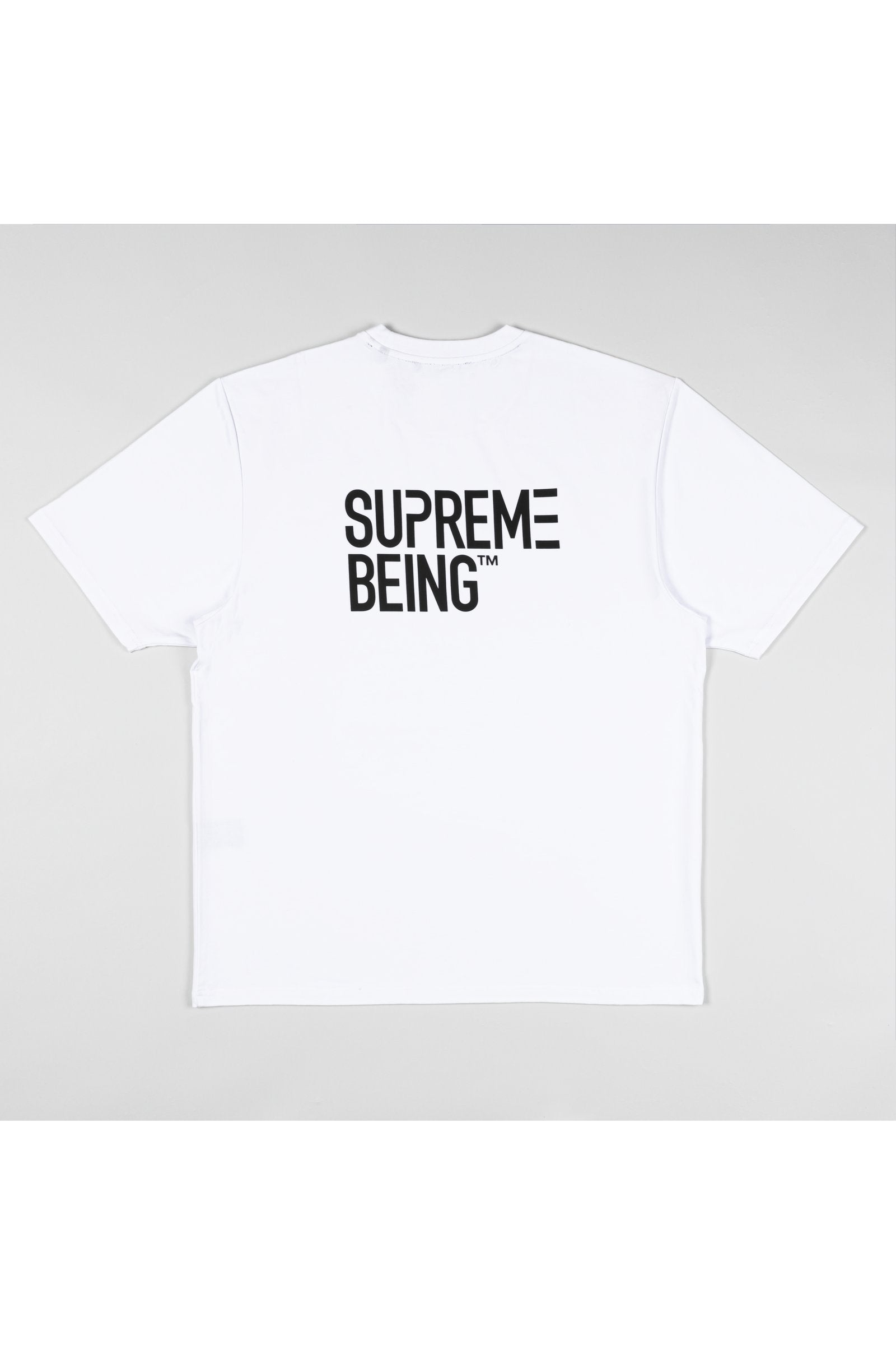Supreme Being Atom Oversized White Tee White side view