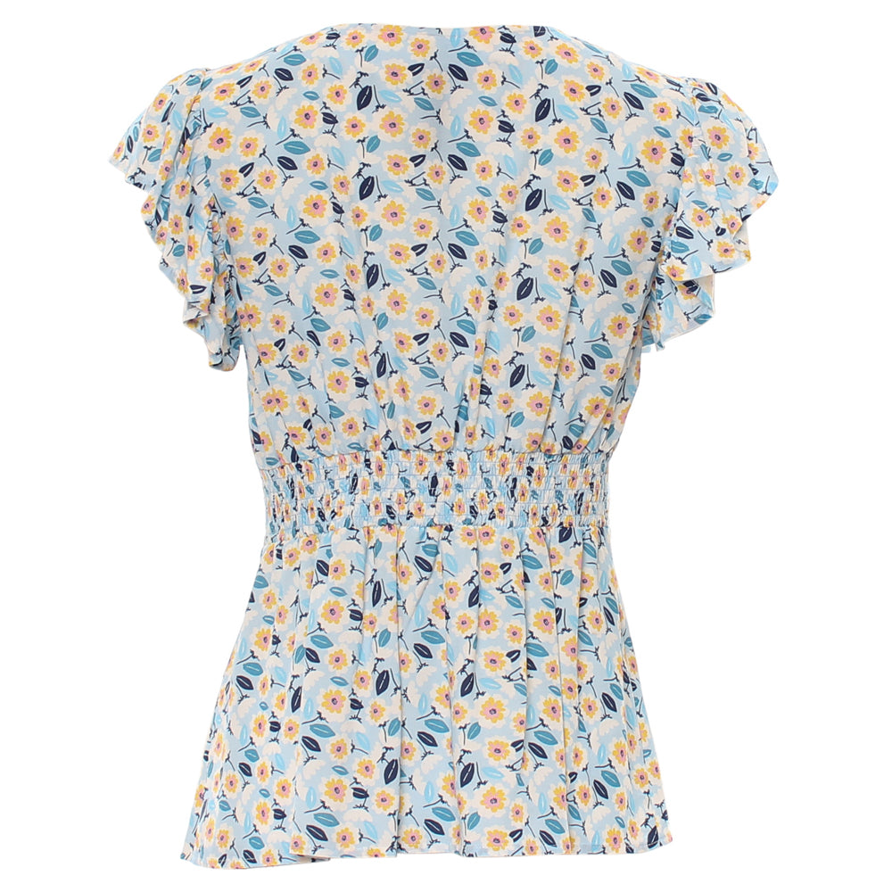 RANT & RAVE LADIES Tamara Blue Top Blue side view