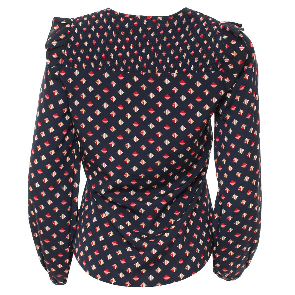 Ladies Taya Navy Top-Back View