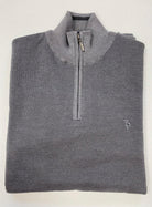tom penn Knitted Grey/Charcoal 1/4 Zip Jumper Grey/Charcoal detail view