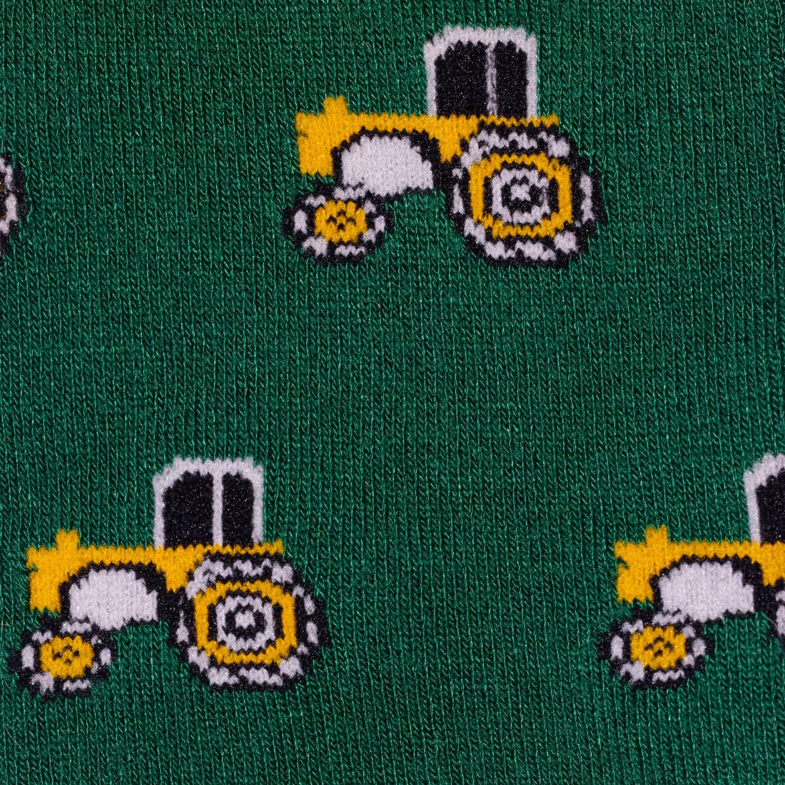 Swole Panda Tractor Bamboo Socks Green flat front view