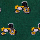 Swole Panda Tractor Bamboo Socks Green flat front view