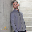 Kenrow Menswear Tate Navy Shirt Navy model front view