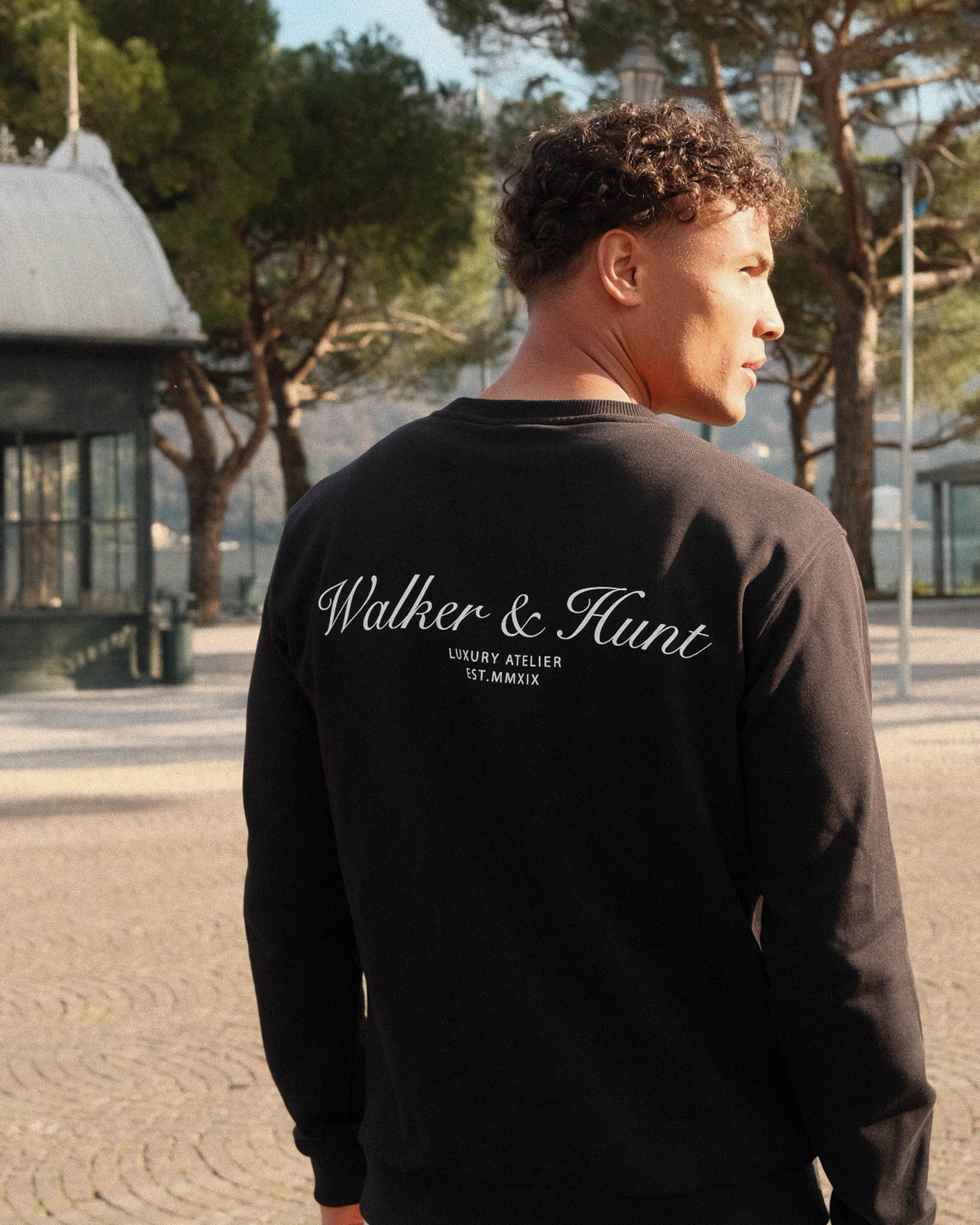 Atelier Black Sweatshirt-Back view creative