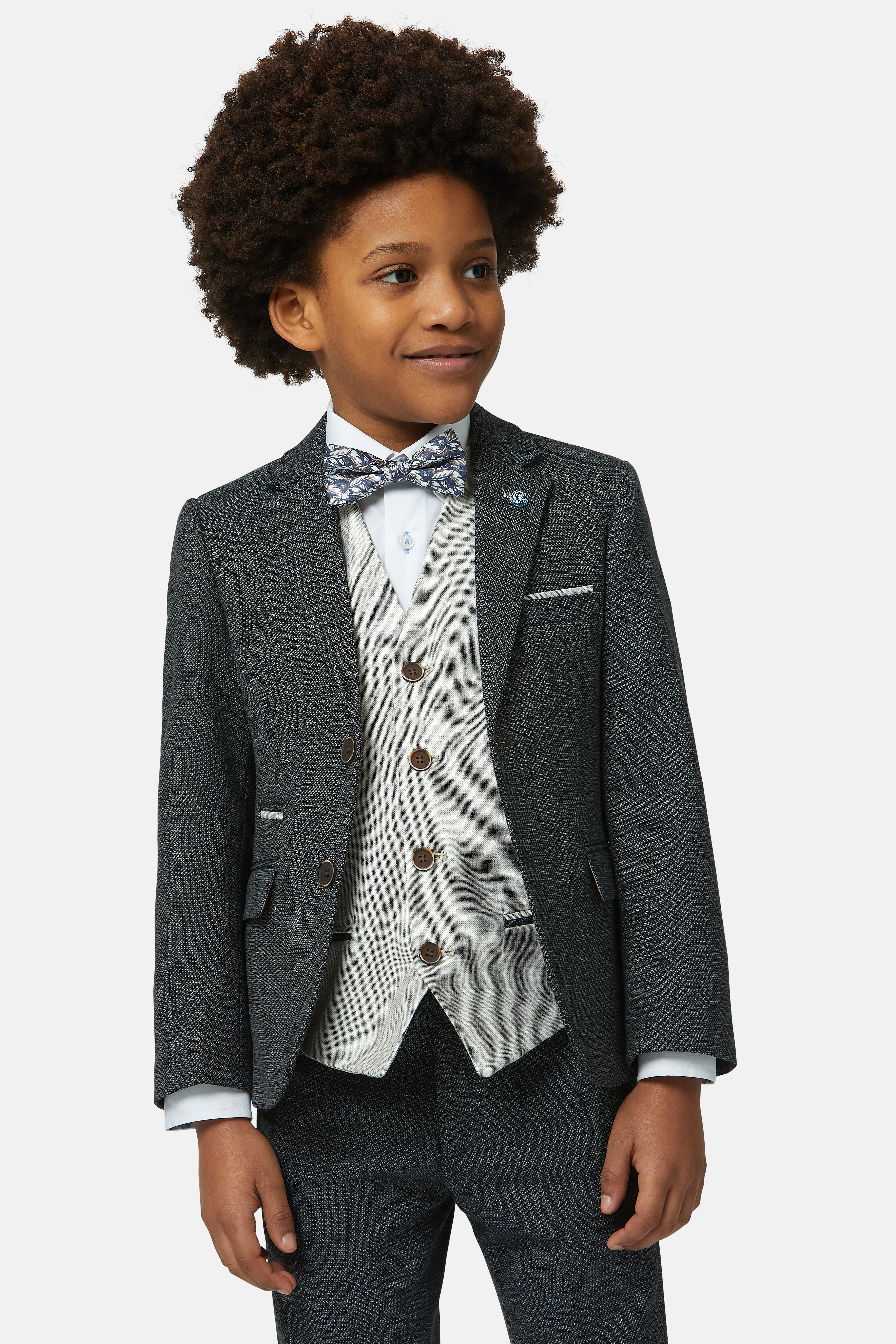 Boys Tom Forest 3 Piece Suit-Closer View