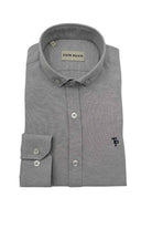 tom penn Tom Penn Slim fit Button Down Silver Shirt SILVER front view