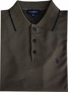 tom penn Tom Penn Knitted Khaki Polo KHAKI front view
