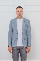 Tommy Bowe Curbban Blue Blazer-Closer View of the Front