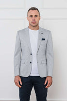 Tommy Bowe Popovic Light Grey Blazer-Closer View of Jacket
