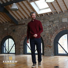 Kenrow Menswear Ultan Half Zip Ruby Knit Ruby detail view