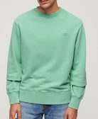 SUPERDRY Vintage Washed Sweatshirt-Lagoon Aqua Lagoon Aqua model front view