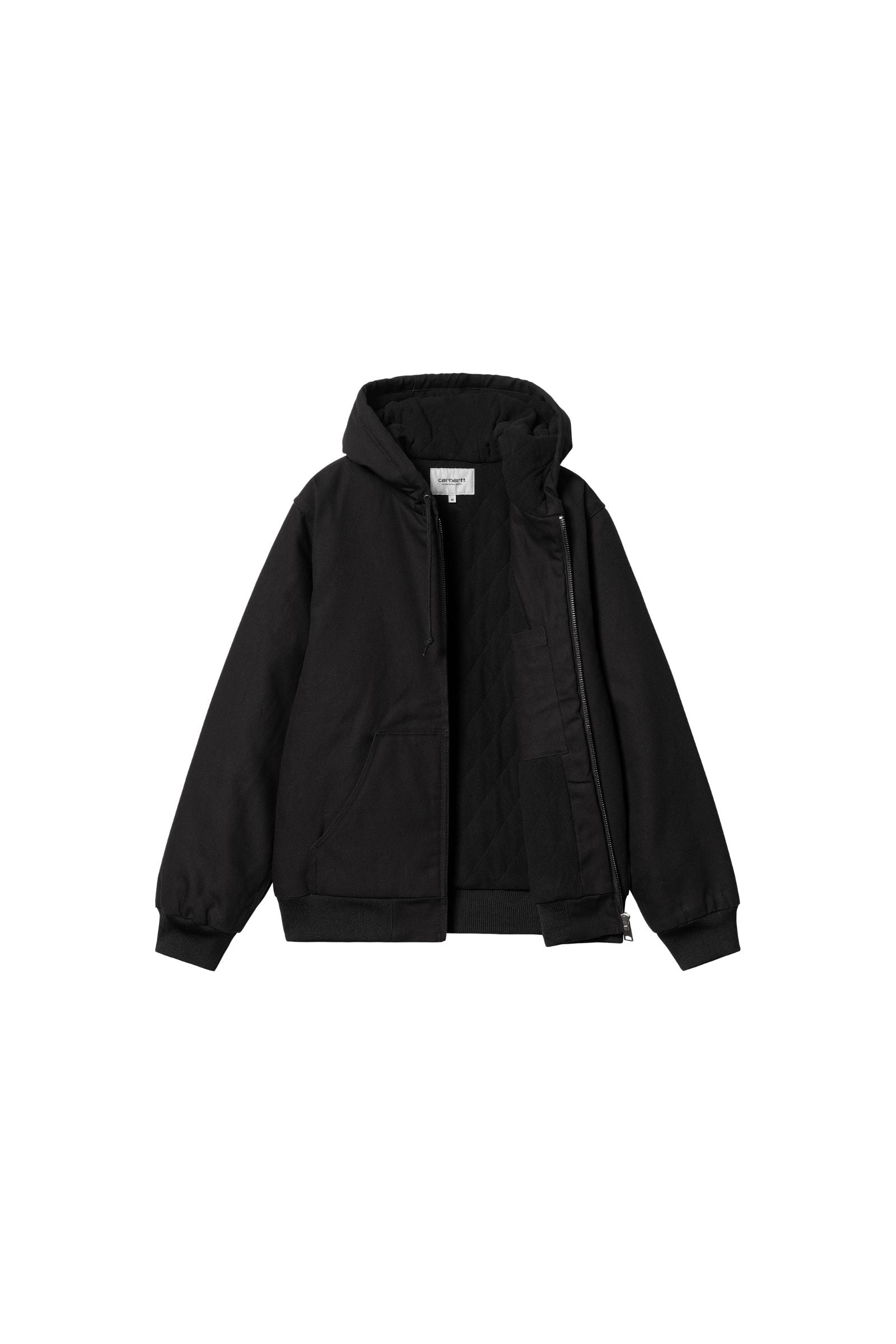 Men's Active Jacket-Black-Front View With Jacket Opened