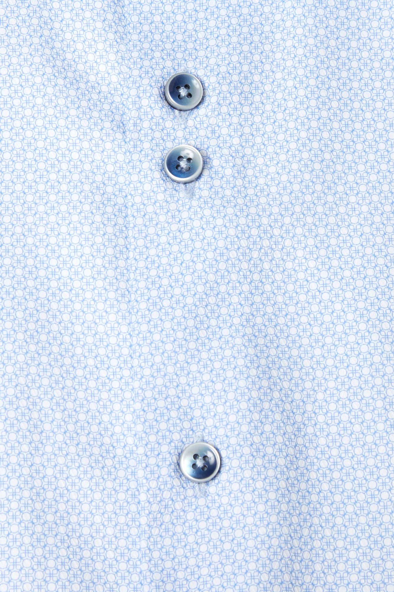 Ural Blue Long Sleeve Shirt -Button detail