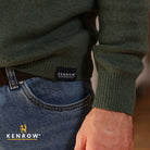 Kenrow Menswear Vince Half-Zip Sage Melange Knit Sage Melange detail view