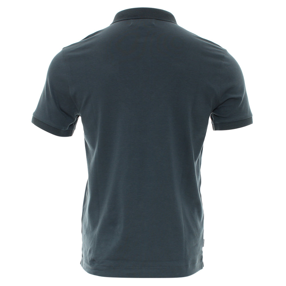 Kenrow Vinny Polo in teal, back view showing plain design and collar detail