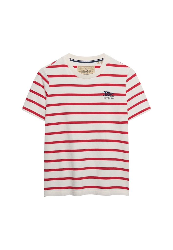 Front view of the Superdry Heritage Hamptons Stripe Tee (3)