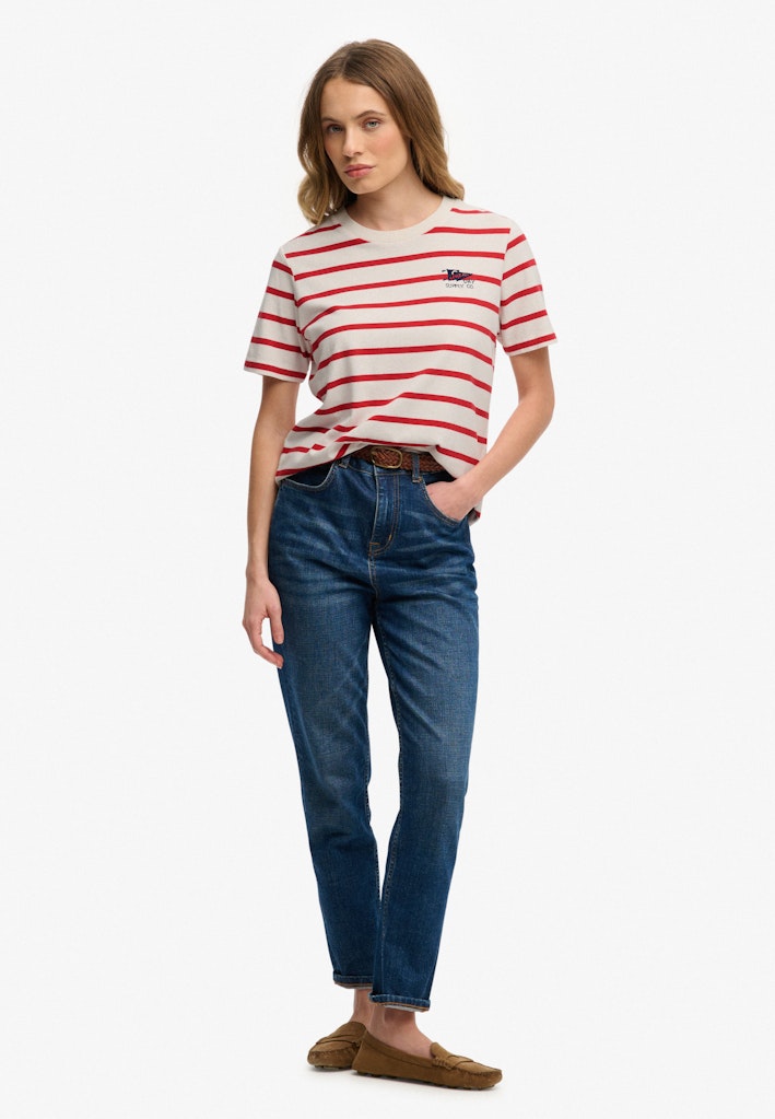 Front view of the Superdry Heritage Hamptons Stripe Tee (6)
