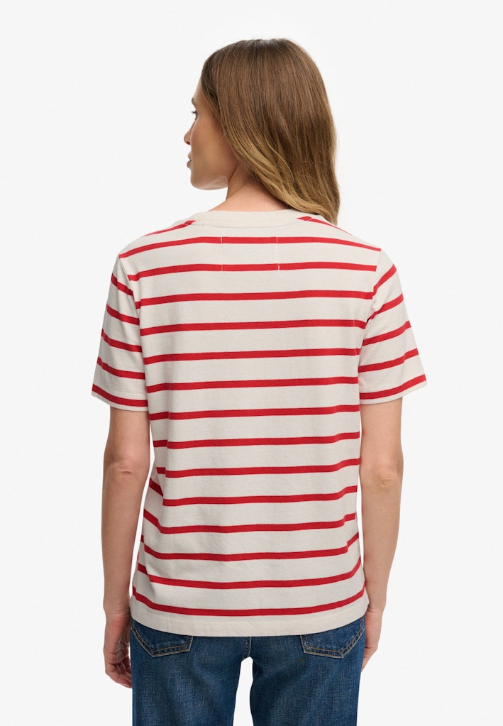 Back view of the Superdry Heritage Hamptons Stripe Tee