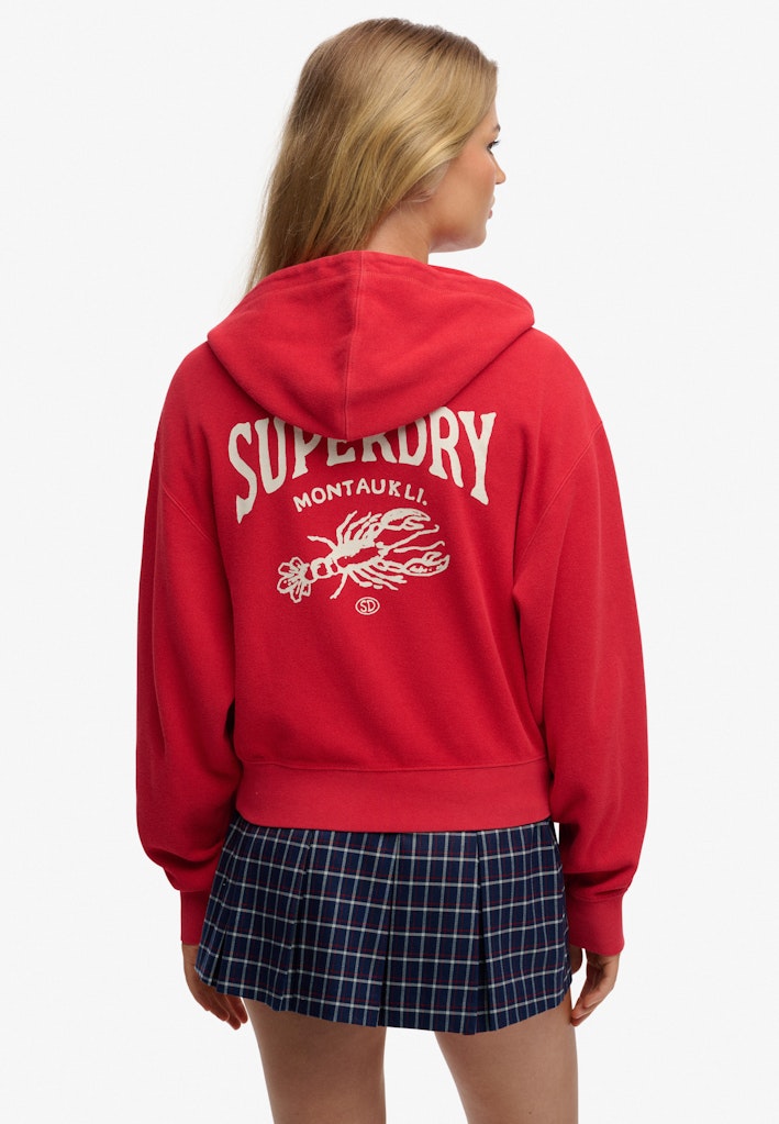 Back view of the Superdry Heritage Hamptons Ziphood