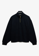 Superdry Monogram Half Zip Sweatshirt in Eclipse Navy front view