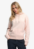 Superdry Signature Embroidered Hoodie in Rose Blush Pink on model