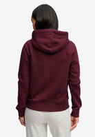 Superdry Signature Embroidered Hood in Port Red back model view