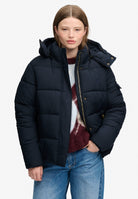 Superdry Premium Ripstop Puffer Jacket in Eclipse Navy upper body view
