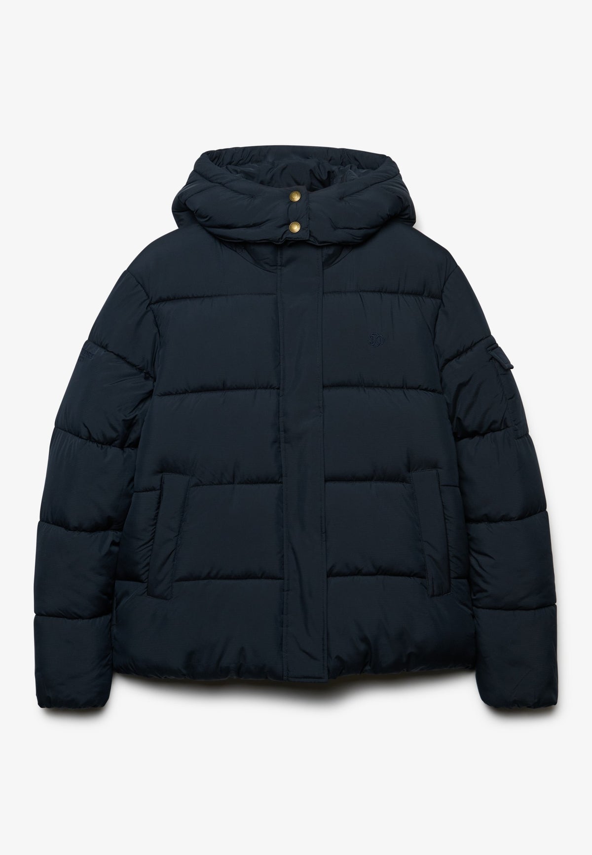 Superdry Premium Ripstop Puffer Jacket in Eclipse Navy front view