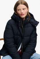 Superdry Premium Ripstop Puffer Jacket in Eclipse Navy side view