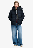 Superdry Premium Ripstop Puffer Jacket in Eclipse Navy full length view
