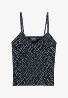 Superdry Cotton Cami Top in Eclipse Navy Ditsy Hearts angled view