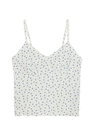 Superdry Ladies Cotton Cami Top-Off White Ditsy Floral Off White Ditsy Floral flat front view
