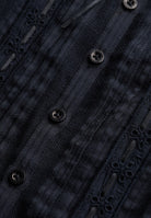 Superdry Ladies Lace Cami Top-Eclipse Navy ECLIPSE NAVY close up view