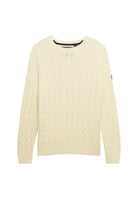 Superdry Slouchy Cable Knit in Natural White angled view