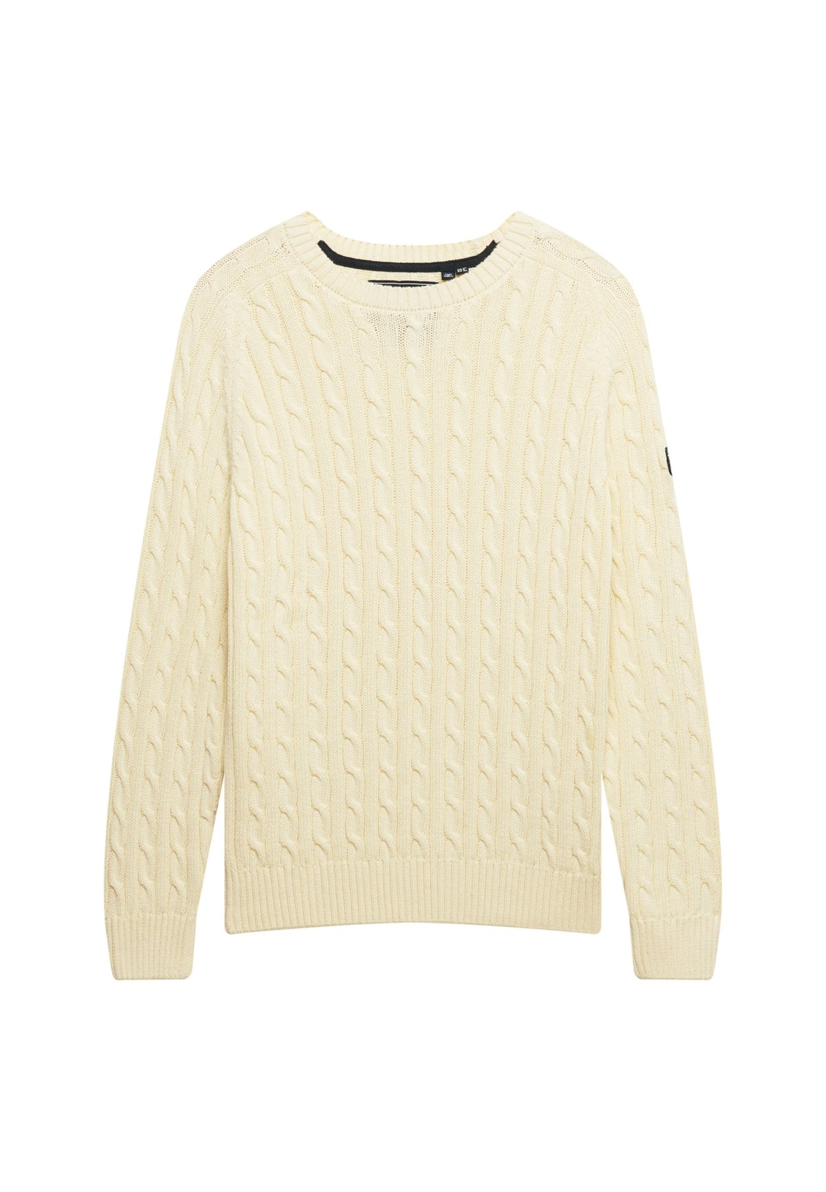 Superdry Slouchy Cable Knit in Natural White angled view
