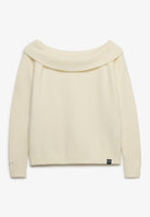 Superdry Bardot Knitted Jumper in Desert Bone Off White back view