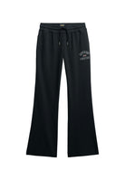 Superdry Athletic Print Flare Jogger in Eclipse Navy angled view